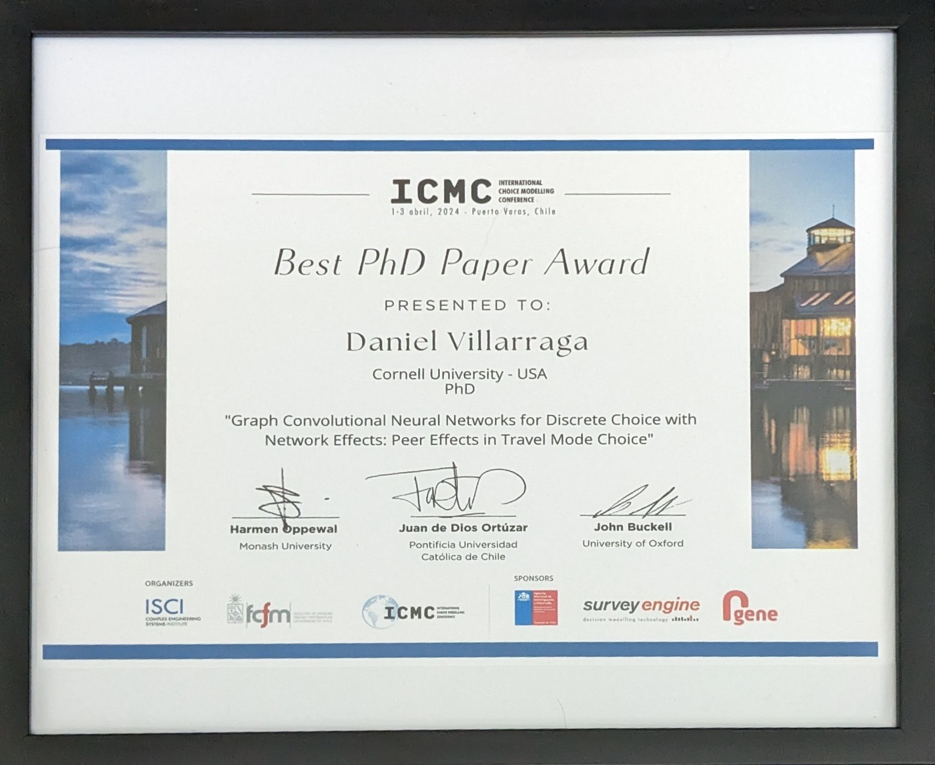 Best PhD Paper Award at ICMC2024